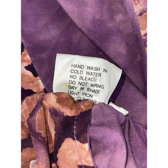 Vtg 90s Usindo Boho Batik 2 Piece Skirt Set Womens SM Purple Oversized Artsy - Picture 11 of 11